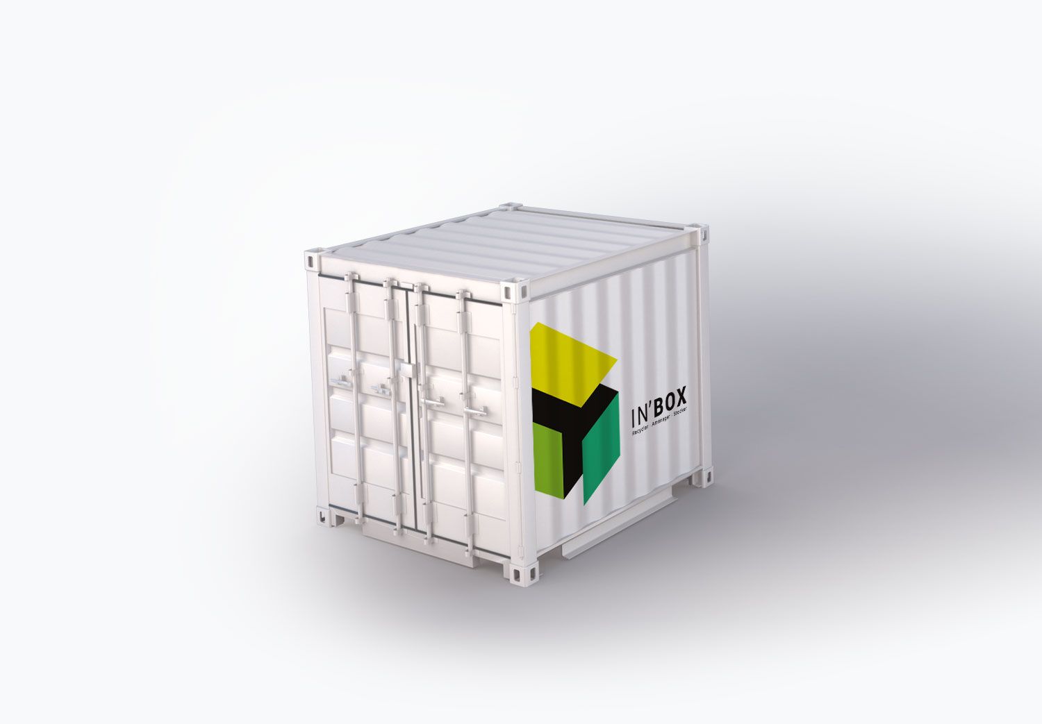 Conteneur de stockage 8 pieds - volume 9.82 m³ - étanche et sécurisé avec plancher contreplaqué_0