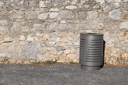 Corbeille de rue Epure - élégante, ergonomique et personnalisable avec protection anticorrosion_0