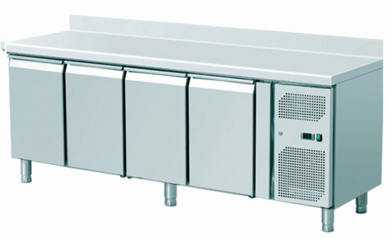 Desserte réfrigérée professionnelle avec dosseret - 4 portes ventilées - 553 L - THP4200TN - Température -2 / +8°C_0