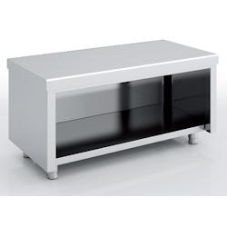 ERATOS Meuble Neutre Soubassement Central Sans Porte Aisi-304 18/10 Prof.700 - Sans Dosseret - 1600X700X600 MNAB70-160C - Acier inoxydable 18/10 MNAB7_0