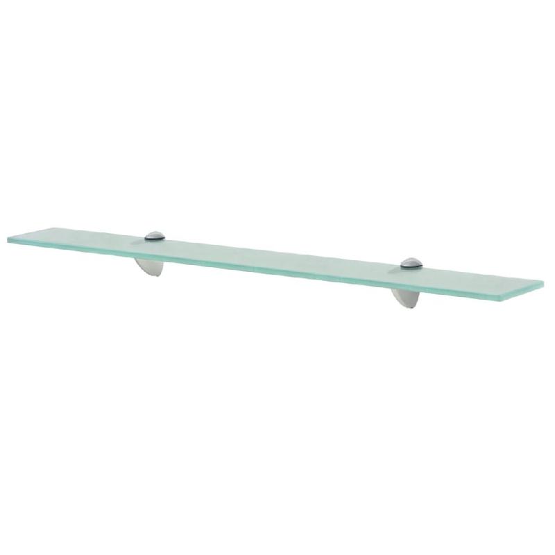 Étagère murale design en verre trempé 70x20 cm - 8 mm - avec supports en alliage de zinc_0