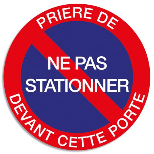 Exacompta panneau polypropylène non adhésif prière de ne pas stationner devant cette porte 30 cm 67102e_0