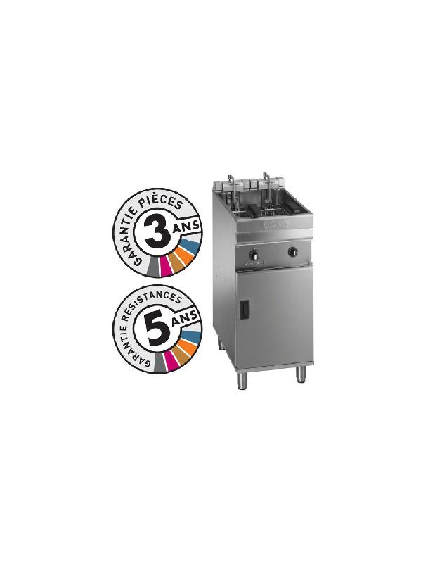 Friteuse électrique - 15-18 Litres - 2 bacs sur coffre - 52 à 64 kg/heure - 400V - EVO400T - Valentine_0