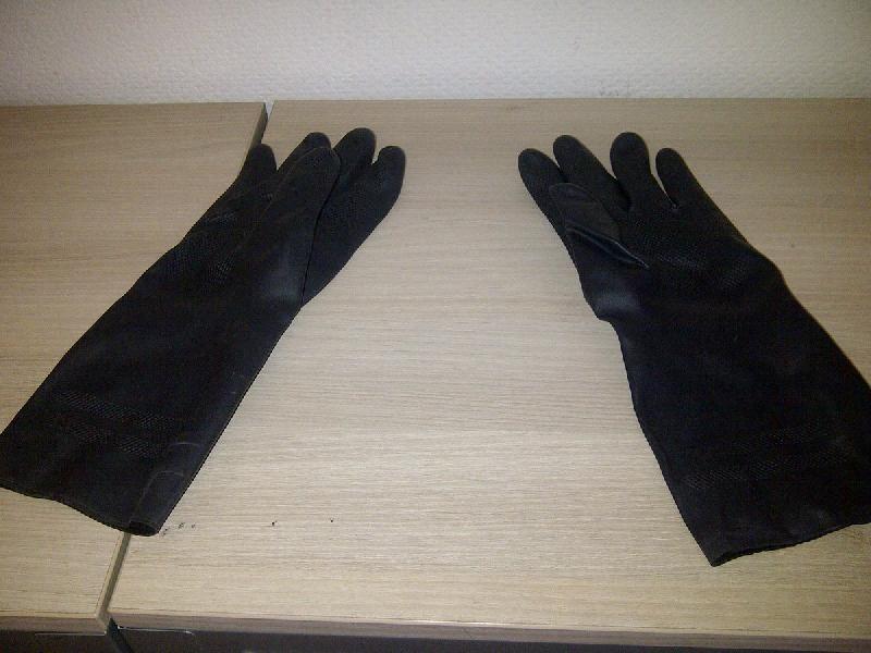 Gants de protection chimique en néoprène - Résistants aux acides, javel et produits chimiques de piscine - Tailles 8 à 10_0