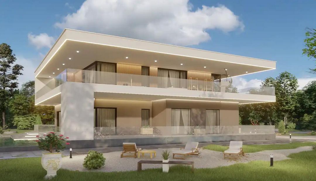 Grande maison modulaire préfabriquée en acier - 407 m2 - ISK407_0
