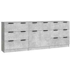 Helloshop26 - Buffet bahut commode armoire meuble de rangement organisateur cuisine salle de séjour salons 3 pcs bois d'ingénierie 02_0037125 - 3000_0