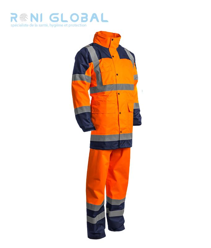 Ensemble de sécurité haute visibilité anti-pluie - Polyester et doublure mesh Class 3 - Hydra Coverguard_0