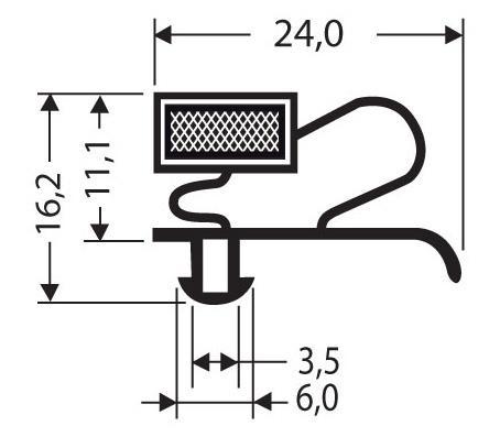 Joint pvc magnetique pour meubles frigos jpc-104_0