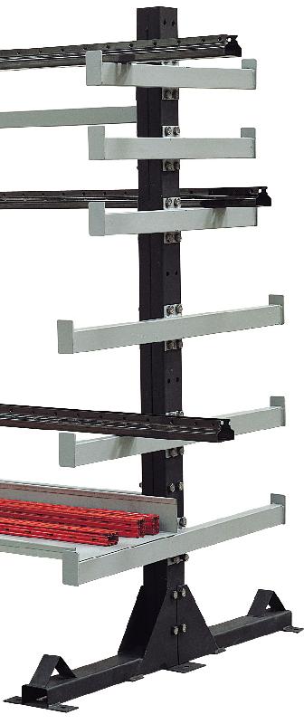 Montant h.1850 mm double face avec visserie pour rayonnage porte-barres horizontal_0