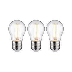 Paulmann Eco-Line Filament 230 V Sphérique LED Kit de 3  80 mm 525lm 2,5W 3000K  Clair 29215 - blanc verre 29215_0