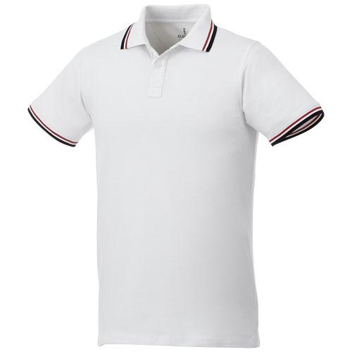 Polo tipping manches courtes homme Fairfield 38102011 - 100% coton - Maille piquée 180 g/m²_0