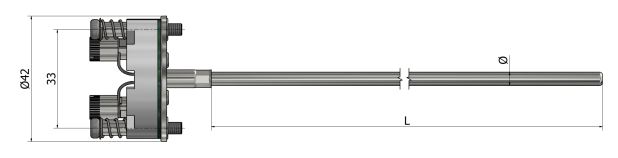 Sonde à résistance chemisée interchangeable - RTD PM61 avec bornier céramique_0