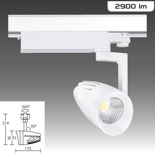 Spot blanc appolo 35 led 35w 4000k pour rail 3all aric_0