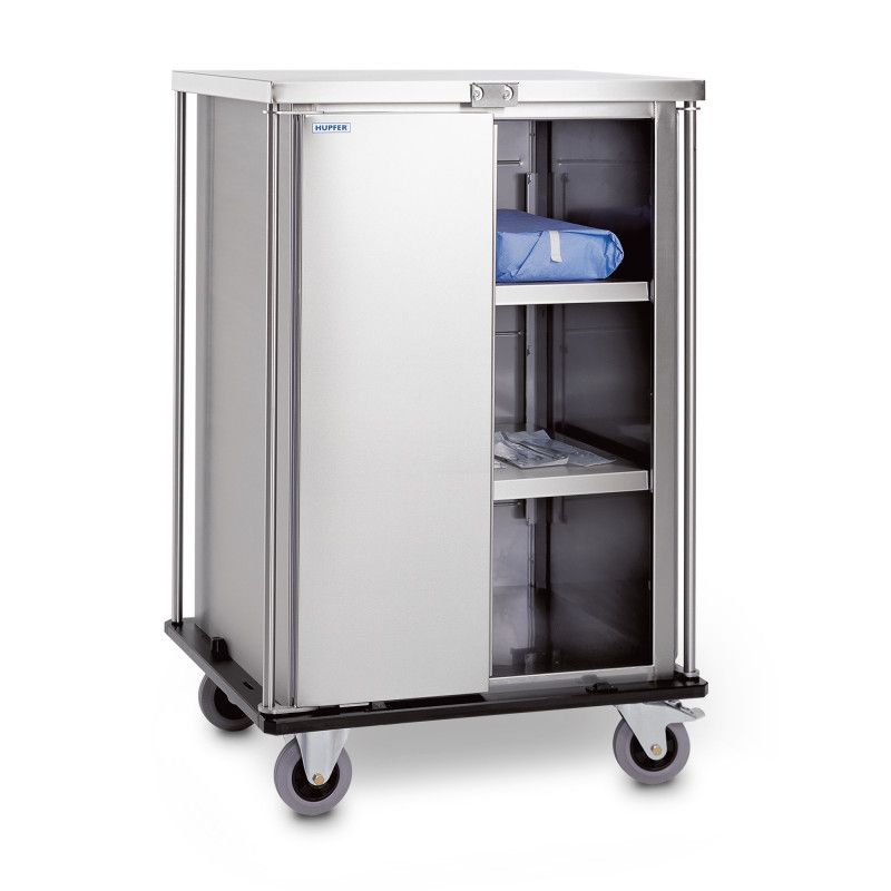 STW/S-9 - Chariot médical Hupfer - Dimensions utiles : 600 × 300 mm - Acier inoxydable, capacité 9 STE_0