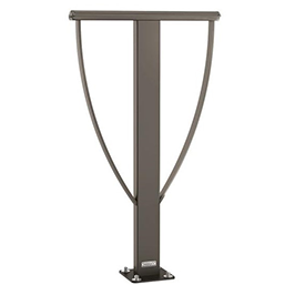 Support cycles tube d'acier 80 x 40 mm - DELTA - Fixation cadre et roue - Pose par scellement direct ou platine_0