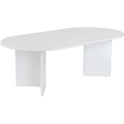 Table basse ovale en aggloméré Sable blanc Hanah Home - blanc 8684283441525_0
