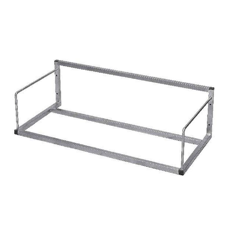 Étagère professionnelle inox murale pour cuisine - Compatible casier de lave-vaisselle - L 600 mm_0