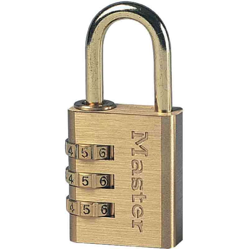 Cadenas à combinaison 30 mm - anse laiton - 3 chiffres - Masterlock_0