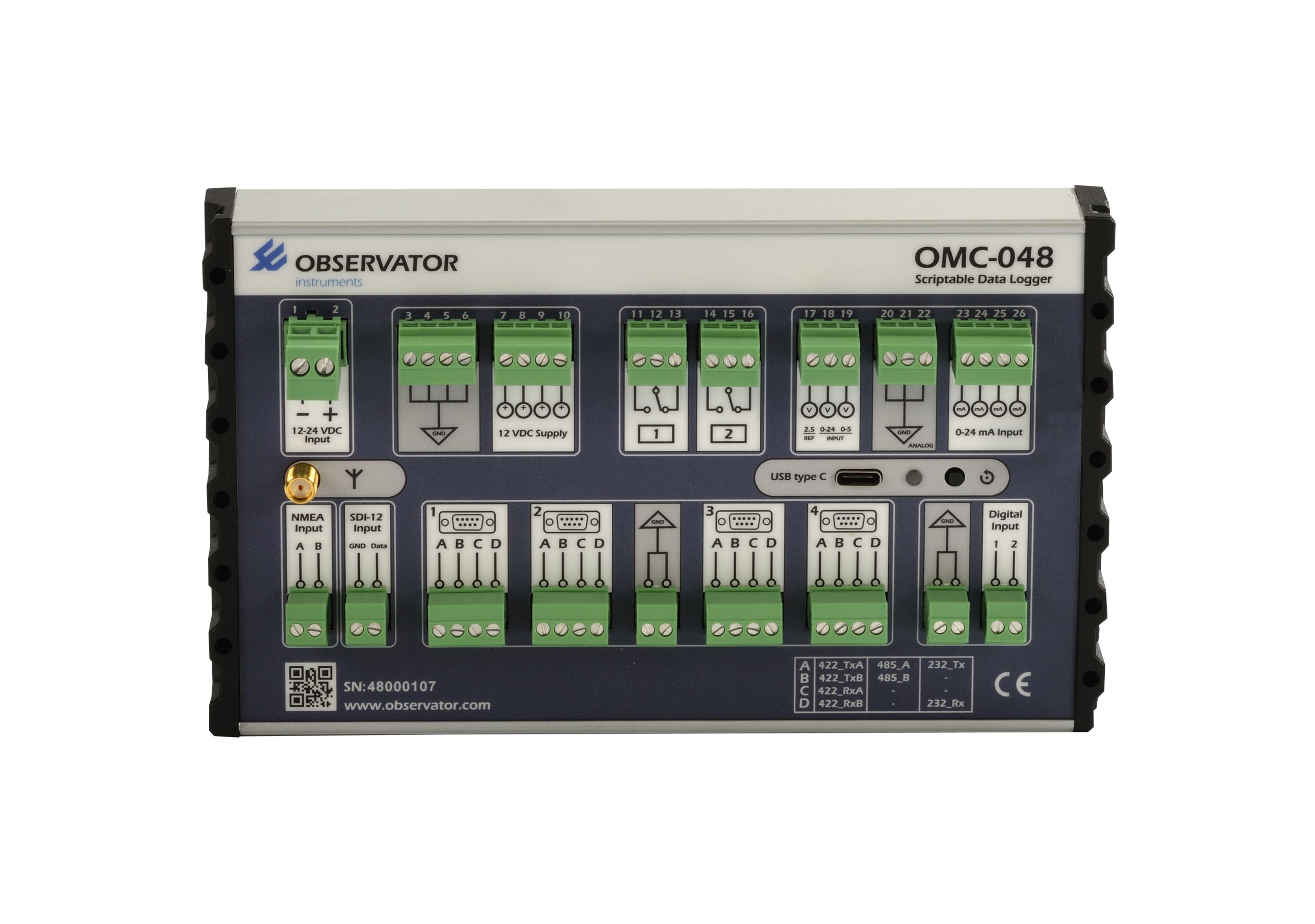 Centrale d'acquisition et transmission compacte OMC-048 - sondes numériques et capteurs analogiques_0