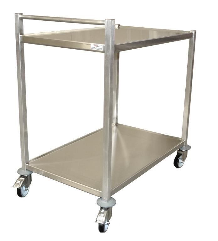 Chariot de service inox - acier inoxydable 304L - 2 et 3 plateaux - Bobet Matériel_0