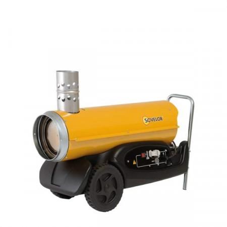 Chauffage mobile au fuel à air pulsé avec conduit de cheminée_0