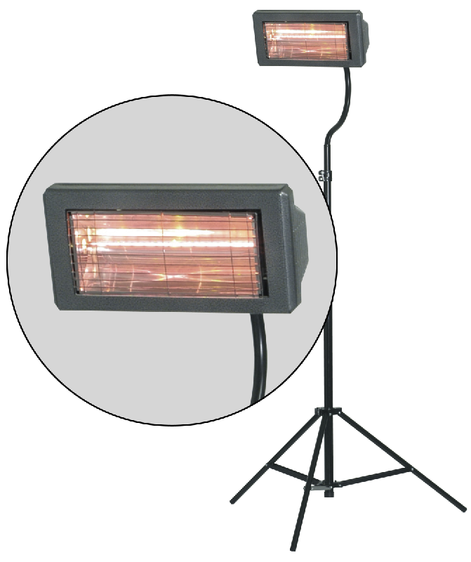 Chauffage portable rayonnant électrique halogène à quartz Sovelor MT22 - 2KW - lampe infrarouge anti-éblouissante_0