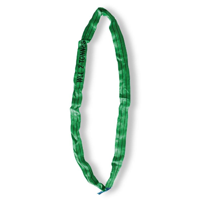 Élingue textile ronde en polyester - CMU 2 tonnes - Longueur 6 m - Verte - Norme EN 1492-2_0