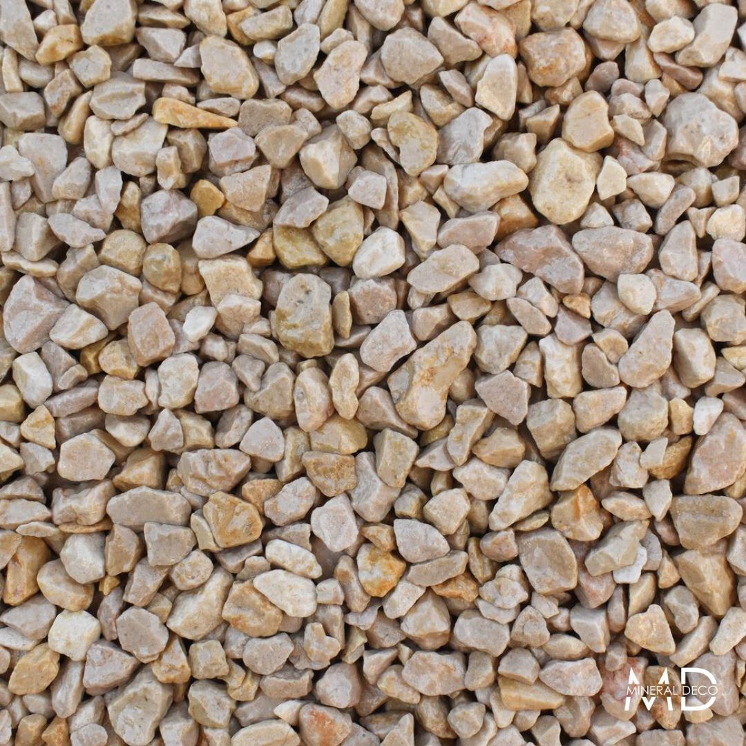 Gravier lavé séché en calcaire dur couleur beige 4/6 - AMBRE Premium_0