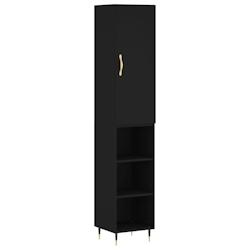 HELLOSHOP26 - Buffet bahut commode armoire meuble de rangement organisateur cuisine salle de séjour salon haut 34,5 x 34 x 180 cm bois d'ingénierie_0