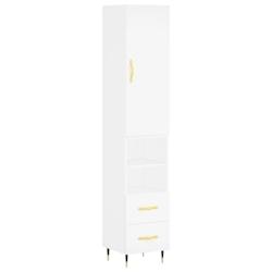 Helloshop26 - Buffet bahut commode armoire meuble de rangement organisateur cuisine salle de séjour salon haut 34,5 x 34 x 180 cm 02_0032289 - 300021_0