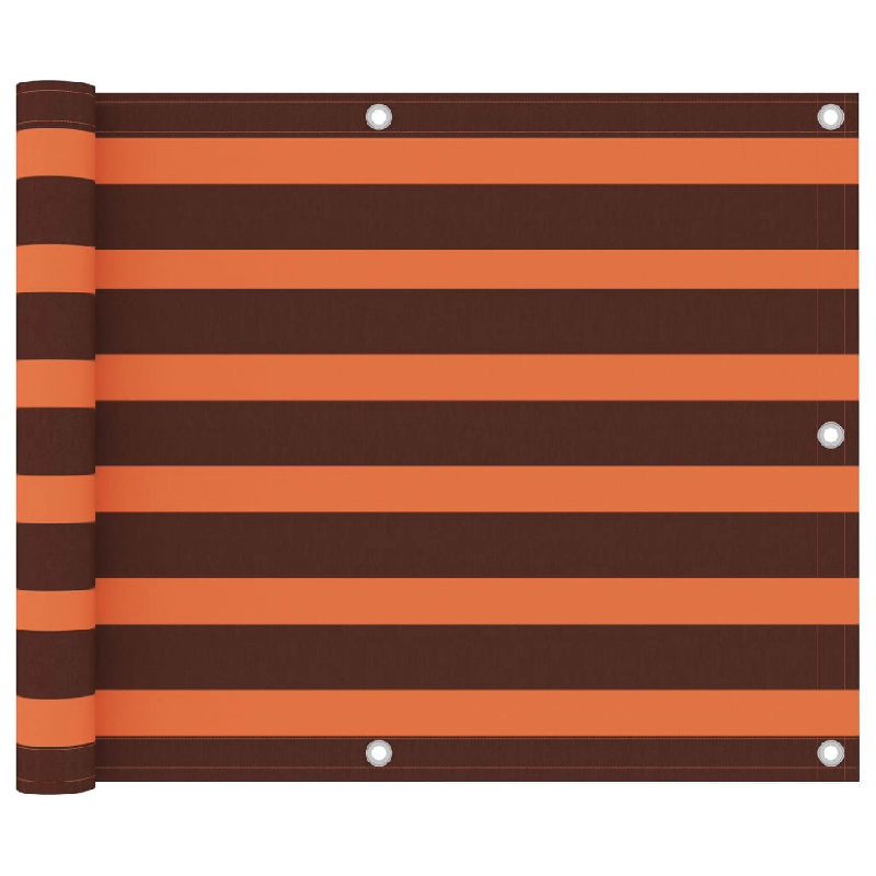 Helloshop26 - Écran de balcon brise pare vue protection confidentialité  75 x 500 cm tissu oxford orange et marron 02_0010321 - 3000562647764_0