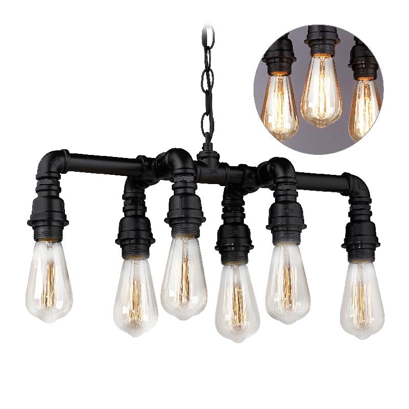 Lampe murale lampadaire décoration design suspension tuyaux 6 ampoules 13_0001501