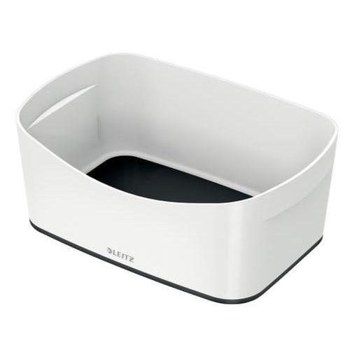 Leitz bac de rangement MyBox medium - sans couvercle en ABS - coloris blanc fond noir_0