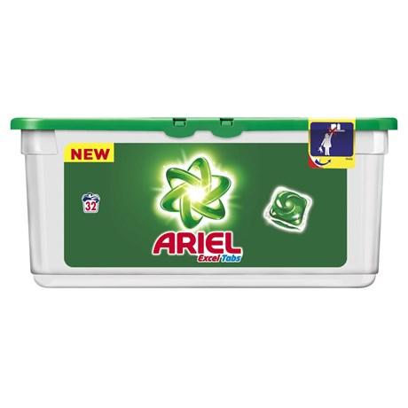 LESSIVE ARIEL EXCEL TABS ORIGINAL 32 TABLETTES