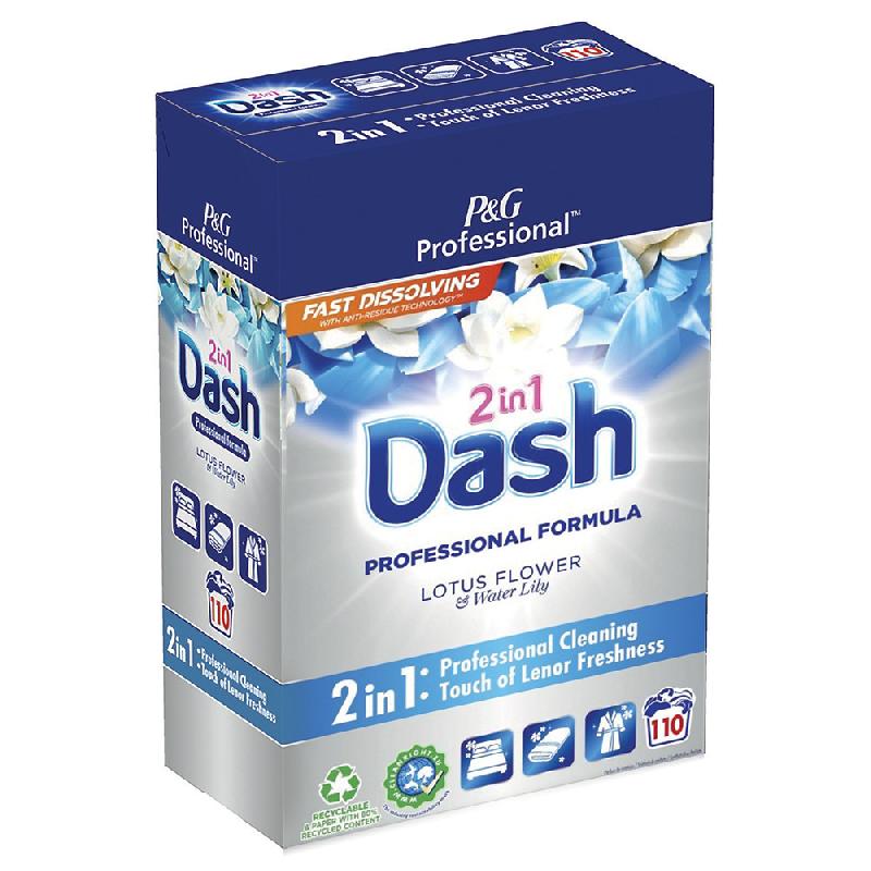 Lessive en poudre Dash 2 en 1 Fleur de lotus et lys 110 lavages_0