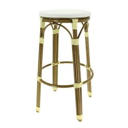 Ligne chr biarritz tabouret - ecru - blanc métal MCH-700179-ECRU_0