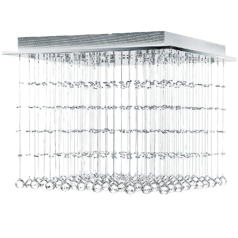 Lustre plafonnier lampe suspendu moderne cristal décoration 50x50x50 cm 2401007