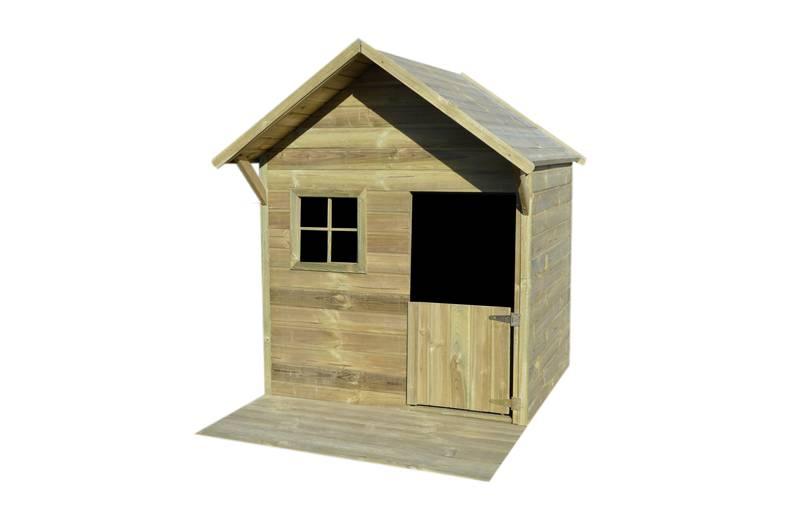Maisonnette avec terrasse Jane - bois - 2,15 m² - porte et fenêtre_0