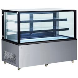 METRO Professional Vitrine réfrigérée de comptoir GCV1270, acier inoxydable / verre, 97.5 x 67.5 x 121 cm, 300 L, argent / noir - argenté inox 305599_0