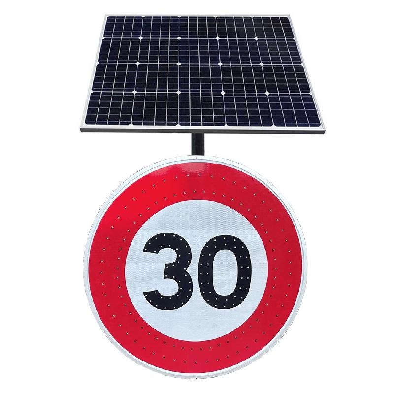 Panneaux solaire B 650 mm classe 2 leds clignotant fabriqués en France - PNRT2B29A1-TF02/S1_0