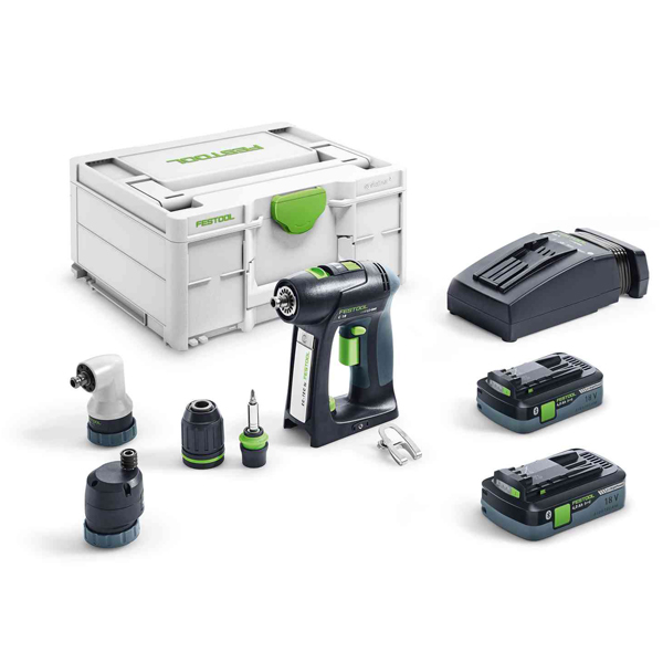 PERCEUSE VISSEUSE SANS FIL FESTOOL C 18 HPC 4,0 I-SET 2 BATTERIES ET ACCESSOIRES