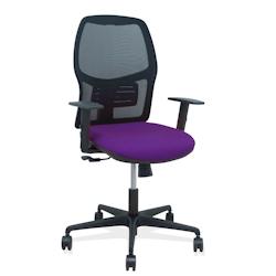Piqueras y Crespo Silla Alfera sincro malla negra bali morado brazo regulable - violet multi-matériau 394SM840B760B10B68R65_0