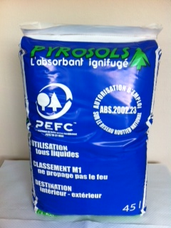 Absorbant Pyrosols - Sciure ignifugée 100% bois d'épicéa - Sans poussière et aseptisé_0
