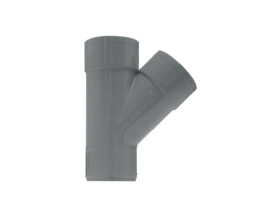 Raccord d'évacuation - culotte M-F 45° Ø100_0