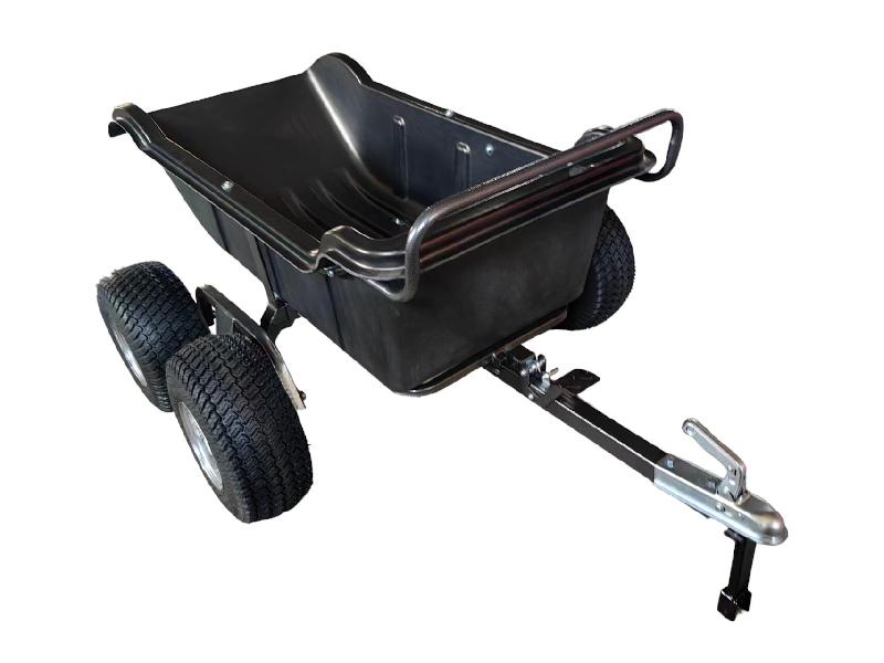 Remorque double essieux 550kg benne en plastique PE basculante 1600x826x475 mm Torros AHR550P4_0