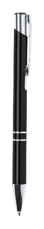 Stylo bille en aluminium recyclé - encre bleue - couleur noire - 14g_0