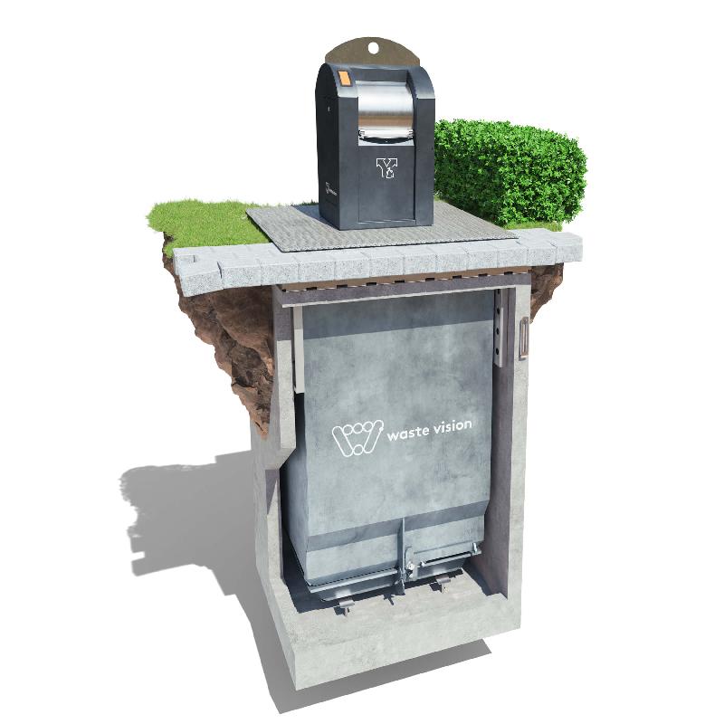 Tri sélectif standard ou sur mesure - Conteneur enterré, duo et bac à déchets organiques - Waste Vision_0