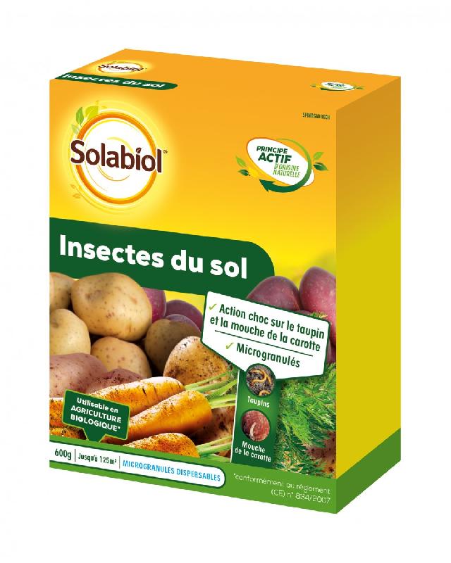 Traitement des insectes taupins et mouche de la carotte - SOLABIOL 600g granulés prêt à l'emploi_0