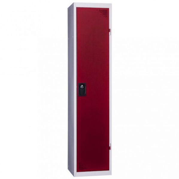 Vestiaire industrie salissante démontable - 1 case - Porte rouge - Marque Rolléco_0