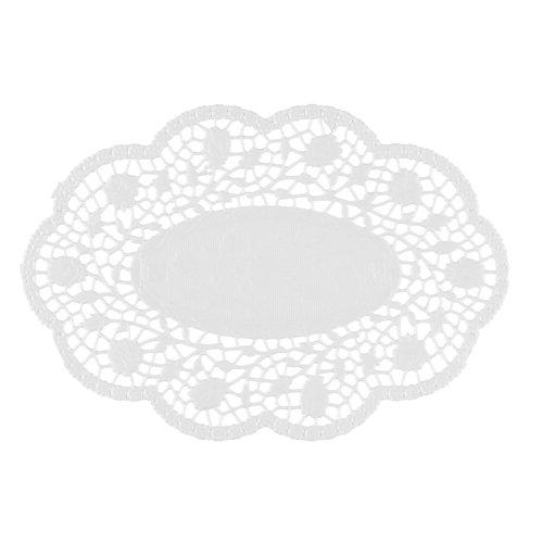 500 NAPPERONS POUR SOUS-TASSES PAPSTAR, OVALES, 24 CM X 16,5 CM, BLANC